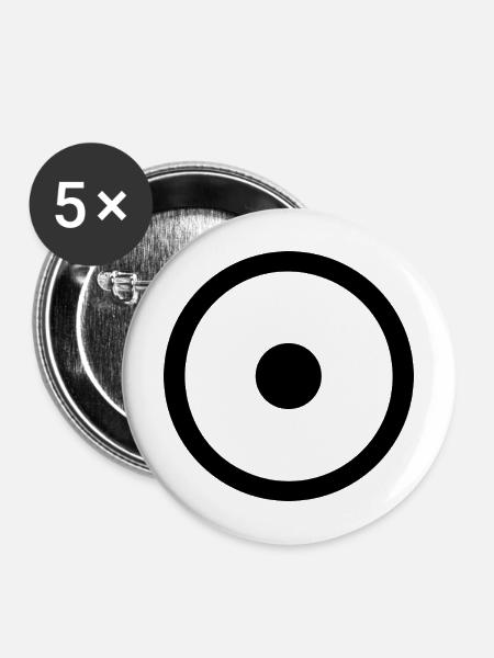 Alles ist Eins - Buttons mittel 32 mm (5er Pack) - Weiß