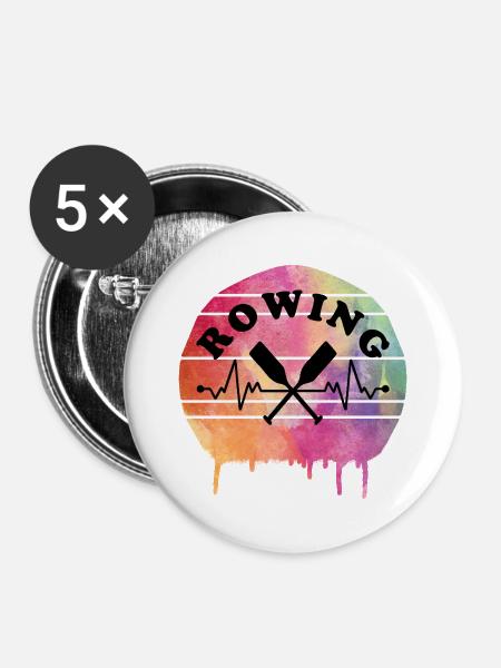Rowing - Buttons mittel 32 mm (5er Pack) - Weiß