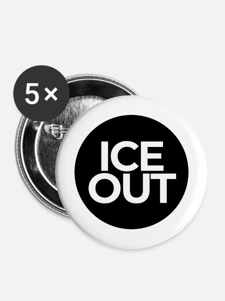 I C E OUT - Buttons mittel 32 mm (5er Pack) - Weiß