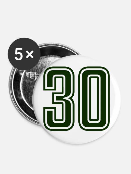 30 - Buttons mittel 32 mm (5er Pack) - Weiß