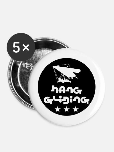 Hanggliding Pro Series Abzeichen - Buttons mittel 32 mm (5er Pack) - Weiß