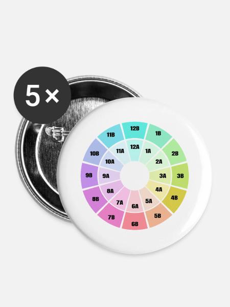 Camelot Wheel - Buttons mittel 32 mm (5er Pack) - Weiß