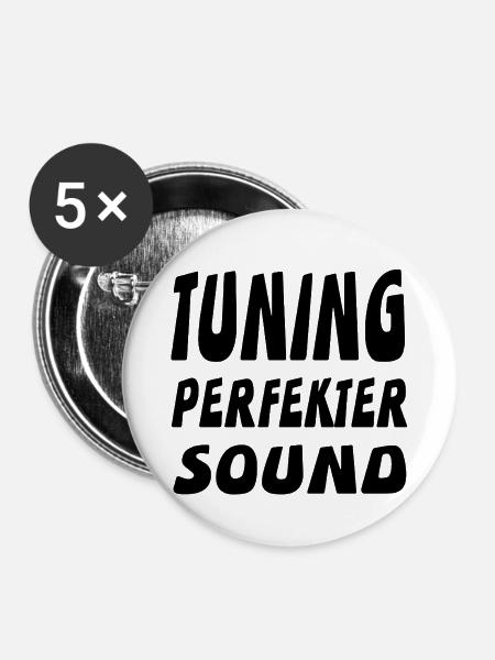 Tuning - Buttons mittel 32 mm (5er Pack) - Weiß