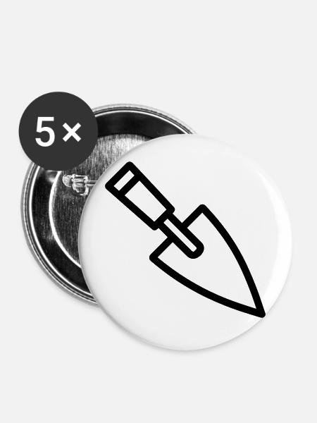 Kelle - Buttons mittel 32 mm (5er Pack) - Weiß