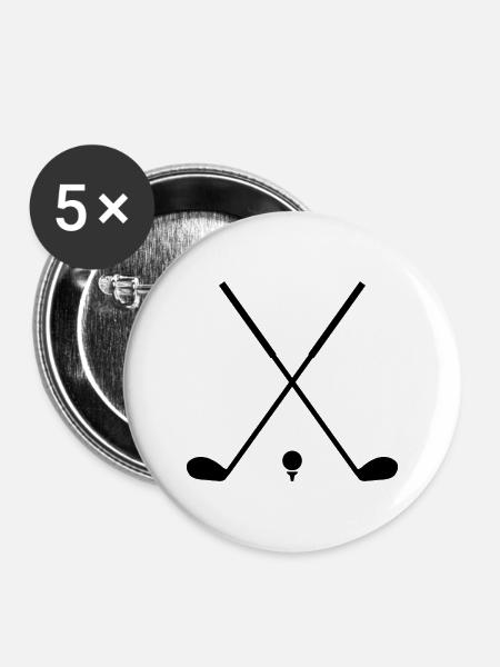 Golf - Buttons mittel 32 mm (5er Pack) - Weiß