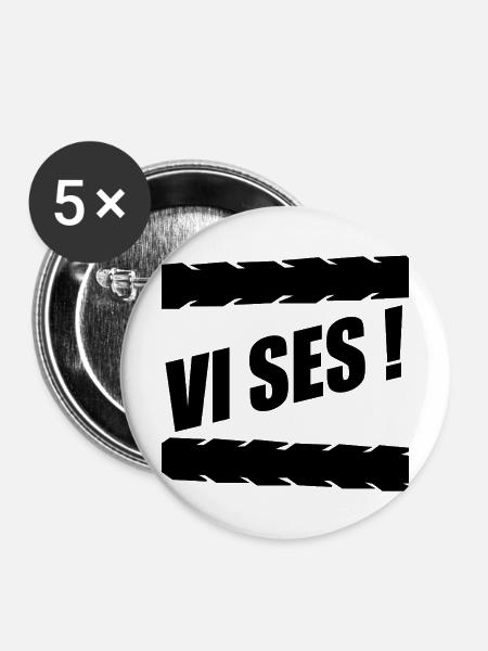 Bis zum Abschied - Buttons mittel 32 mm (5er Pack) - Weiß