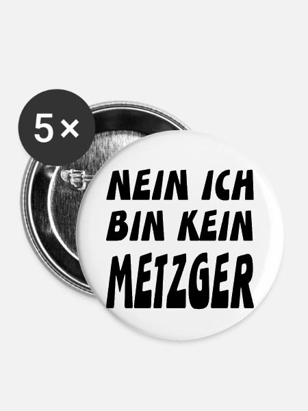Metzger - Buttons mittel 32 mm (5er Pack) - Weiß