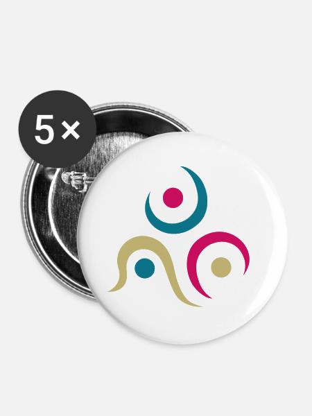 yoga-design_9 - Buttons mittel 32 mm (5er Pack) - Weiß