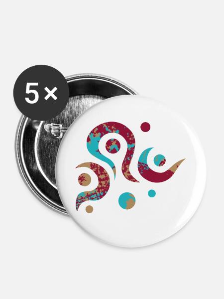 yoga-design_18 - Buttons mittel 32 mm (5er Pack) - Weiß