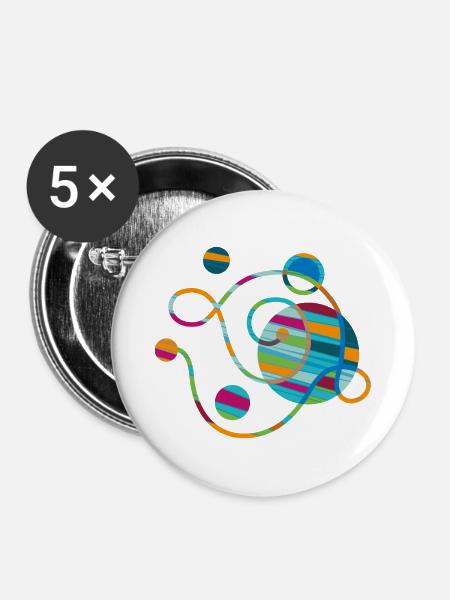 yoga-design_53 - Buttons mittel 32 mm (5er Pack) - Weiß