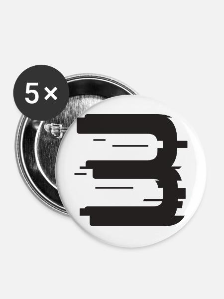3 - Buttons mittel 32 mm (5er Pack) - Weiß