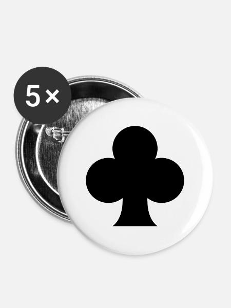 Vereine - Buttons mittel 32 mm (5er Pack) - Weiß