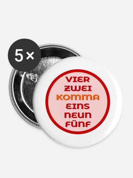 Marathon Ziel - Buttons mittel 32 mm (5er Pack) - Weiß