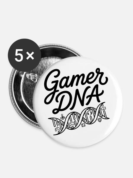 Gamer-DNA - Buttons mittel 32 mm (5er Pack) - Weiß