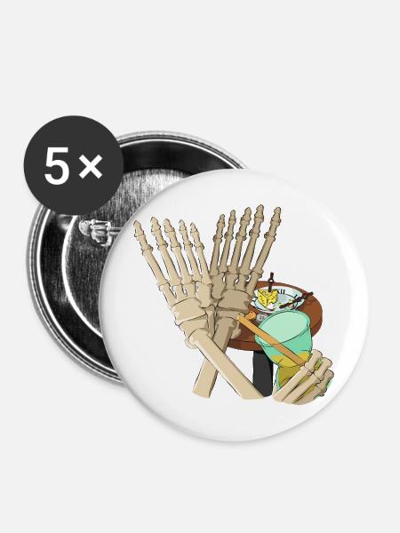 Ewigkeit - Buttons mittel 32 mm (5er Pack) - Weiß