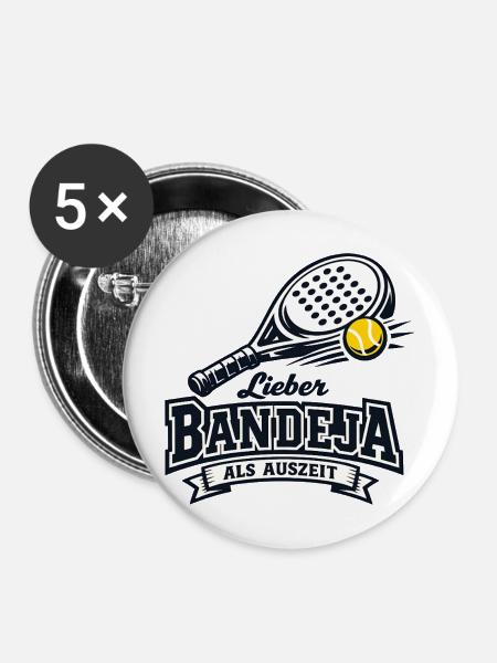 Lieber Bandeja Als Auszeit - Buttons mittel 32 mm (5er Pack) - Weiß