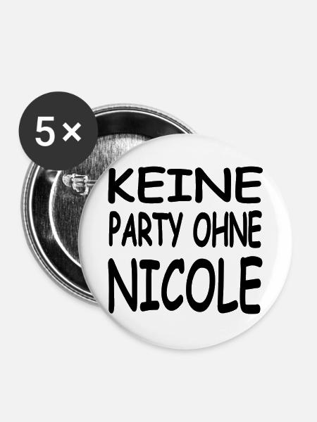 Nicole - Buttons mittel 32 mm (5er Pack) - Weiß