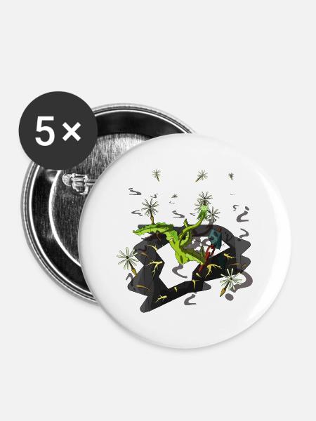 BLEW - Buttons mittel 32 mm (5er Pack) - Weiß
