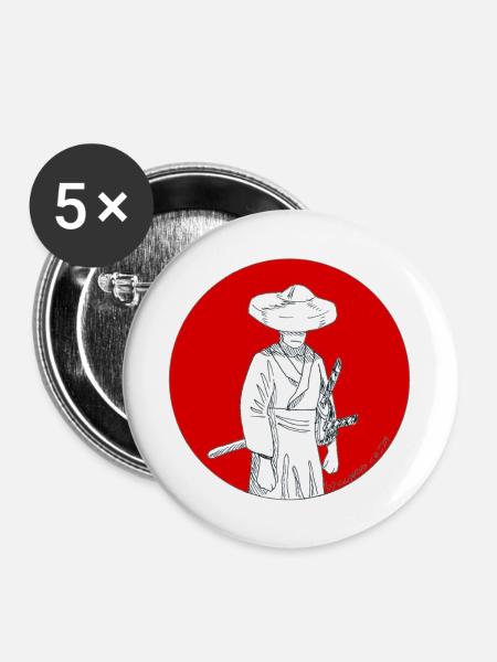 RONIN - Buttons mittel 32 mm (5er Pack) - Weiß