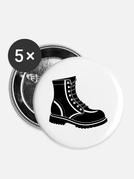 Schuhe Stiefel - Buttons mittel 32 mm (5er Pack) - Weiß
