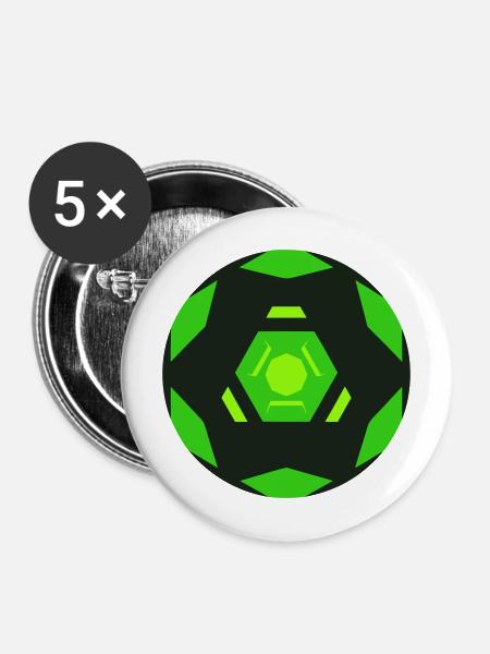 Sci Fi Golfball Icon - Buttons mittel 32 mm (5er Pack) - Weiß