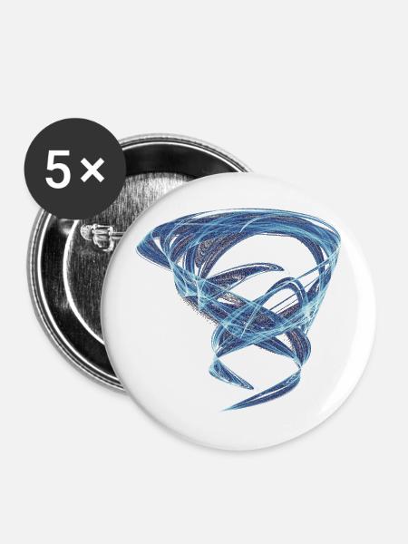 Eisbahnen des Chaos - Buttons mittel 32 mm (5er Pack) - Weiß
