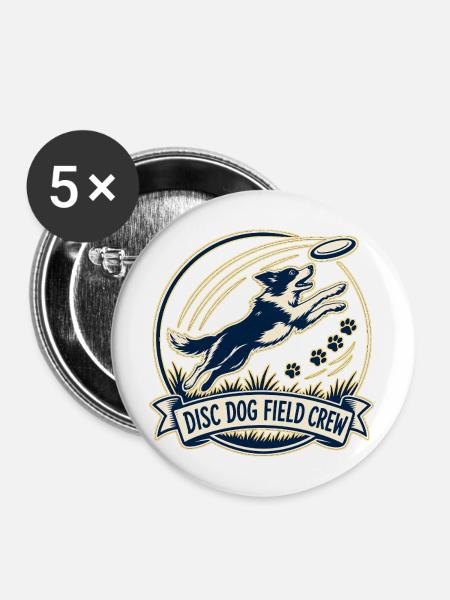 DISC DOG FIELD CREW Hund - Buttons mittel 32 mm (5er Pack) - Weiß