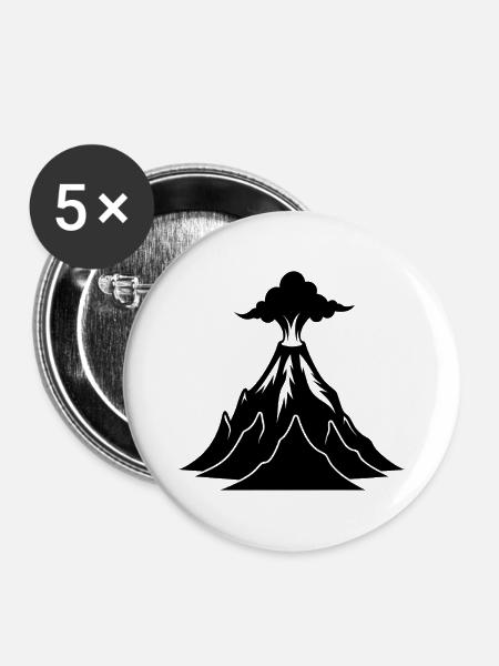 Vulkan - Buttons mittel 32 mm (5er Pack) - Weiß
