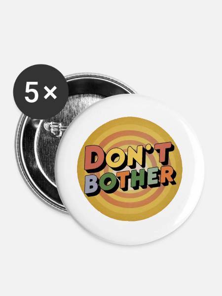 Lass es - Buttons mittel 32 mm (5er Pack) - Weiß