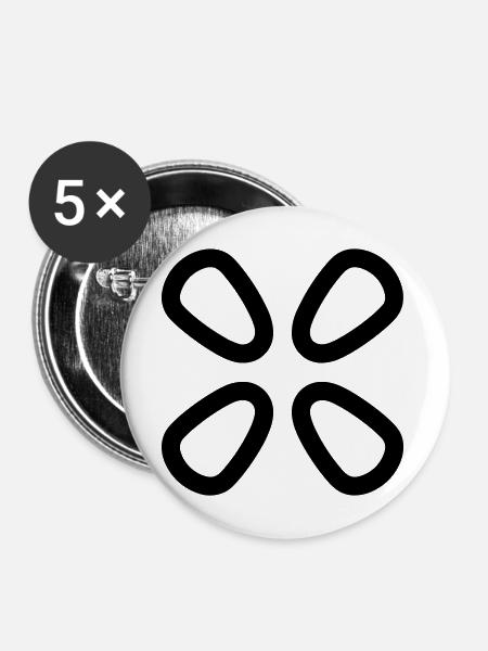 Propeller - Buttons mittel 32 mm (5er Pack) - Weiß