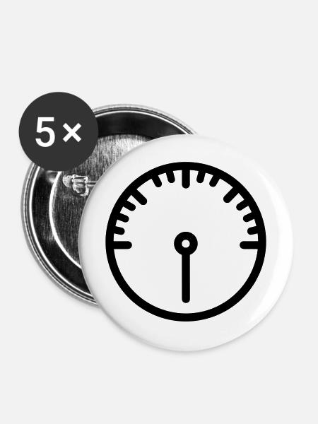 Messgerät - Buttons mittel 32 mm (5er Pack) - Weiß