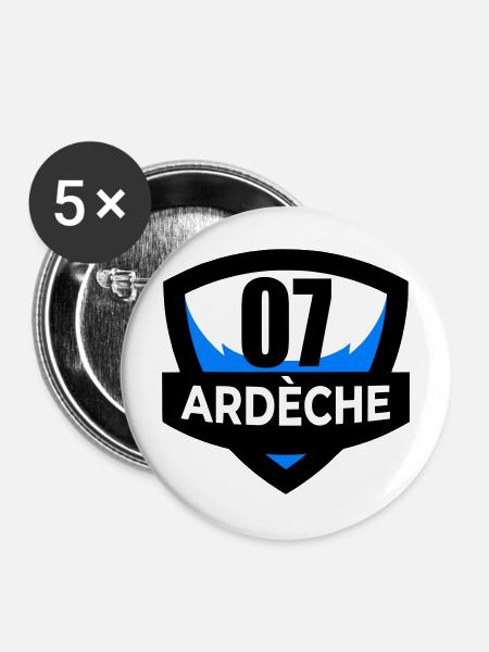 Ardèche - Buttons mittel 32 mm (5er Pack) - Weiß