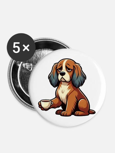 Cocker Spaniel Cockerhund Cocker Spaniel Besitzer - Buttons mittel 32 mm (5er Pack) - Weiß