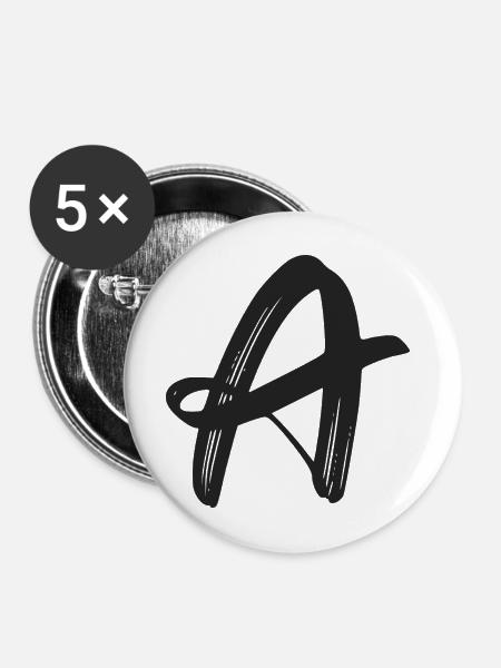 A - Buttons mittel 32 mm (5er Pack) - Weiß