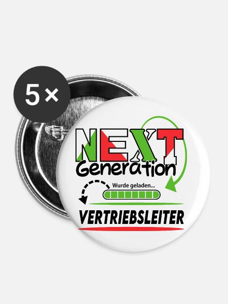 Vertriebsleiter Next Generation Beruf Arbeit Mann - Buttons mittel 32 mm (5er Pack) - Weiß