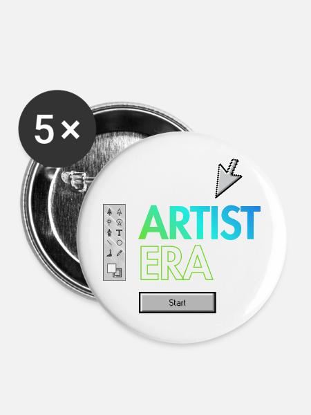 Kopie_von_Artist - Buttons mittel 32 mm (5er Pack) - Weiß