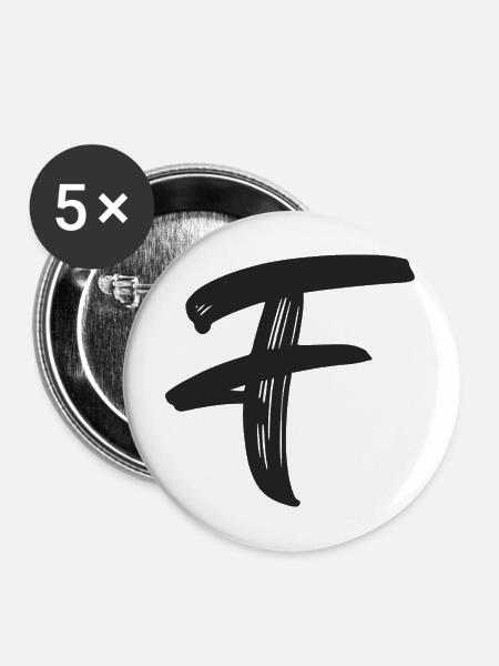 F - Buttons mittel 32 mm (5er Pack) - Weiß