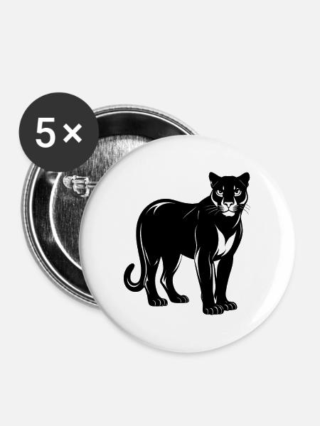 cougar - Buttons mittel 32 mm (5er Pack) - Weiß