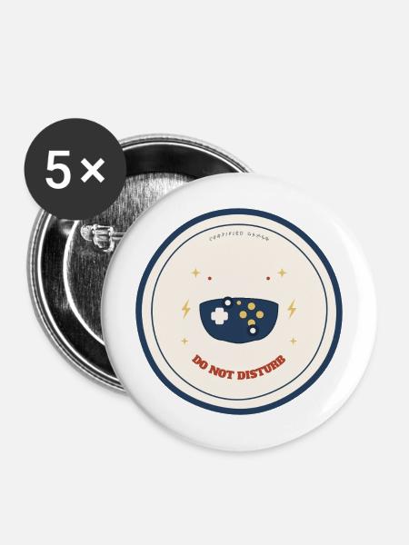 Gamer Badge Do Not Disturb Controller - Buttons mittel 32 mm (5er Pack) - Weiß
