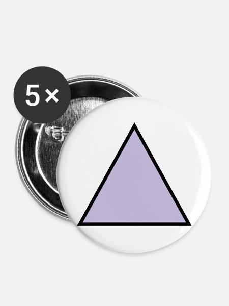 hipster triangle dreieck form - Buttons mittel 32 mm (5er Pack) - Weiß
