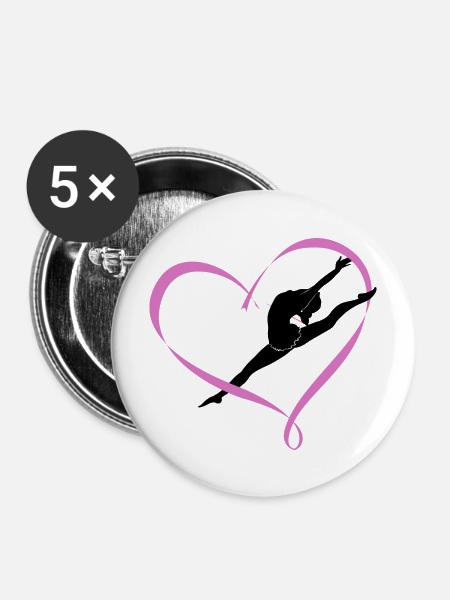 Dance - Buttons mittel 32 mm (5er Pack) - Weiß