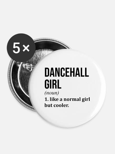 Dancehall Dancehall Dancehall - Buttons mittel 32 mm (5er Pack) - Weiß