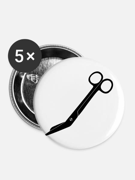 Verbandschere - Buttons mittel 32 mm (5er Pack) - Weiß