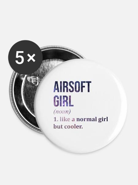 Airsoft Airsoft Airsoft - Buttons mittel 32 mm (5er Pack) - Weiß