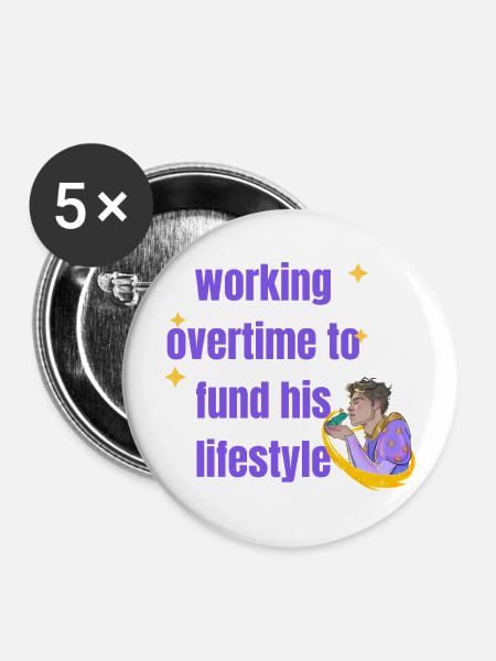 my bfs taste aint cheap - Buttons mittel 32 mm (5er Pack) - Weiß
