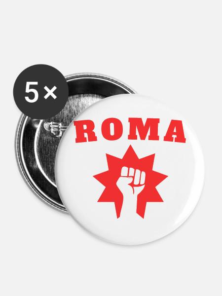 Roma - Buttons mittel 32 mm (5er Pack) - Weiß