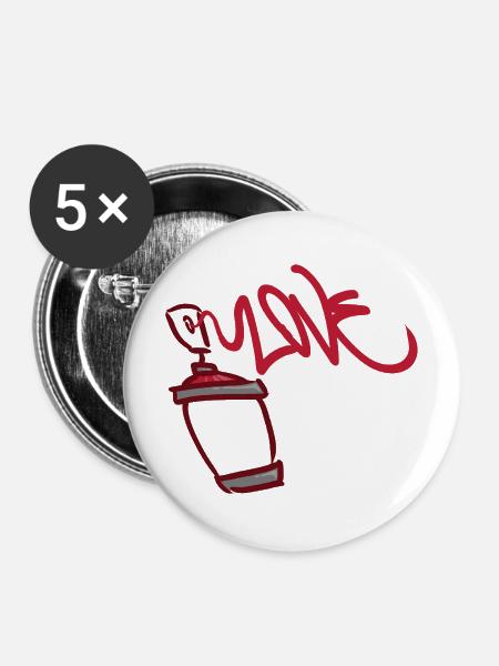 Love in the Bottle - Buttons mittel 32 mm (5er Pack) - Weiß
