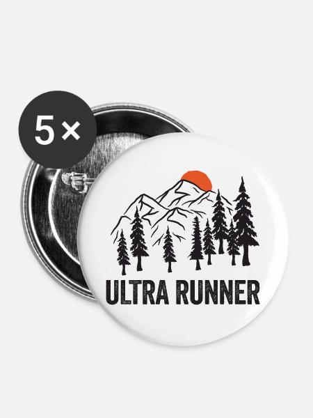 Ultra-Läufer - Buttons mittel 32 mm (5er Pack) - Weiß