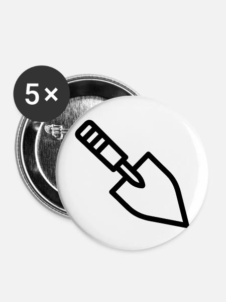 Kelle - Buttons mittel 32 mm (5er Pack) - Weiß
