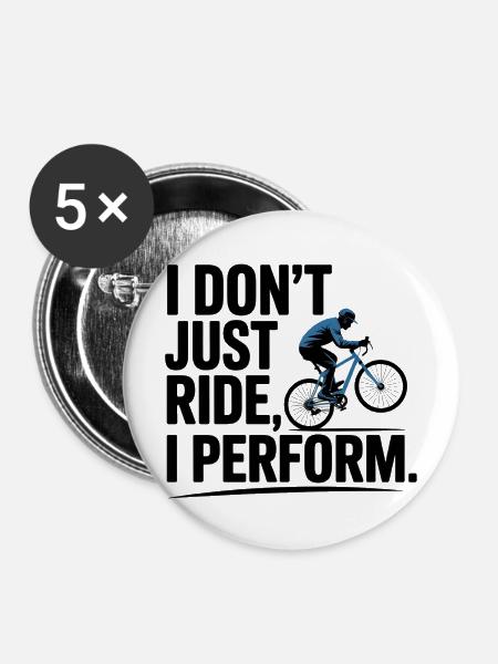 Ride Perform Künstlerisch - Buttons mittel 32 mm (5er Pack) - Weiß